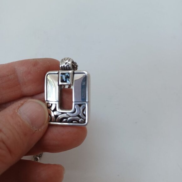 Brighton Pendant Necklace Silver Bloc Haus Crystal Jeweled Pendant with Chain - Picture 12 of 14